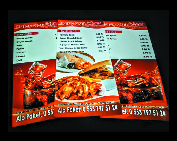 Broş&uuml;r 10x21 Ebatında 130 gr. Kuşe &Ccedil;ift Y&ouml;n Renkli