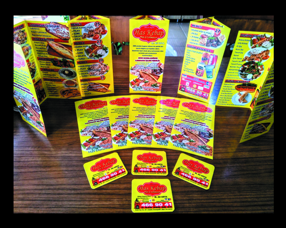 Broş&uuml;r A/4 Ebatında 130 gr. Kuşe &Ccedil;ift Y&ouml;n Renkli