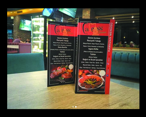 Restaurant & Cafelere Dijital Men&uuml; Size &Ouml;zel &Ccedil;alışmalar