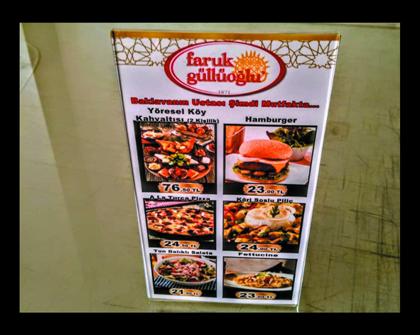 Restaurant & Cafelere Dijital Men&uuml; Pleksi Ayaklı